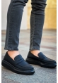 MirgeShoes Siyah Bağcıksız Erkek Klas Loafer Ayakkabı Kalın SYH Taban MRG010602933